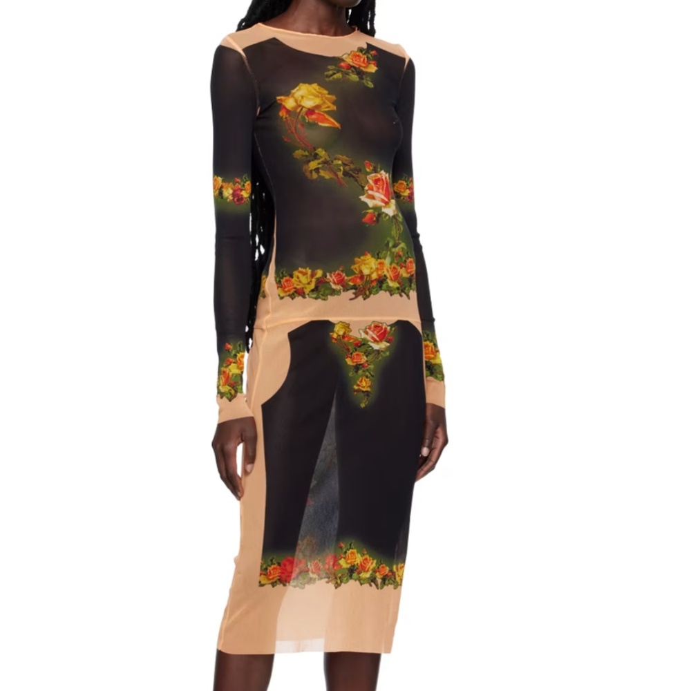 'The Fleurs Petit Grand' Midi Dress by Jean Paul Gaultier